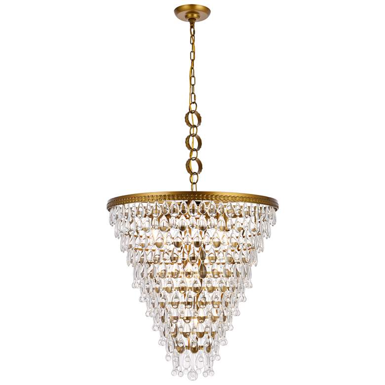 Image 1 Nordic 7 Lts Brass Chandelier
