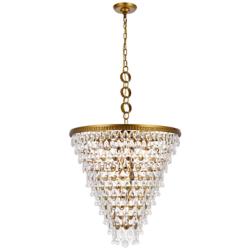 Nordic 7 Lts Brass Chandelier