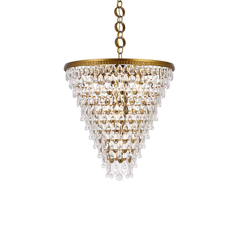 Image 3 Nordic 7 Lts Brass Chandelier more views