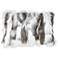 Nordic Fox White and Gray 20"x14" Plush Faux Fur Pillow