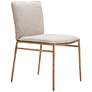 Nordvest Dining Chair Beige &#38; Gold