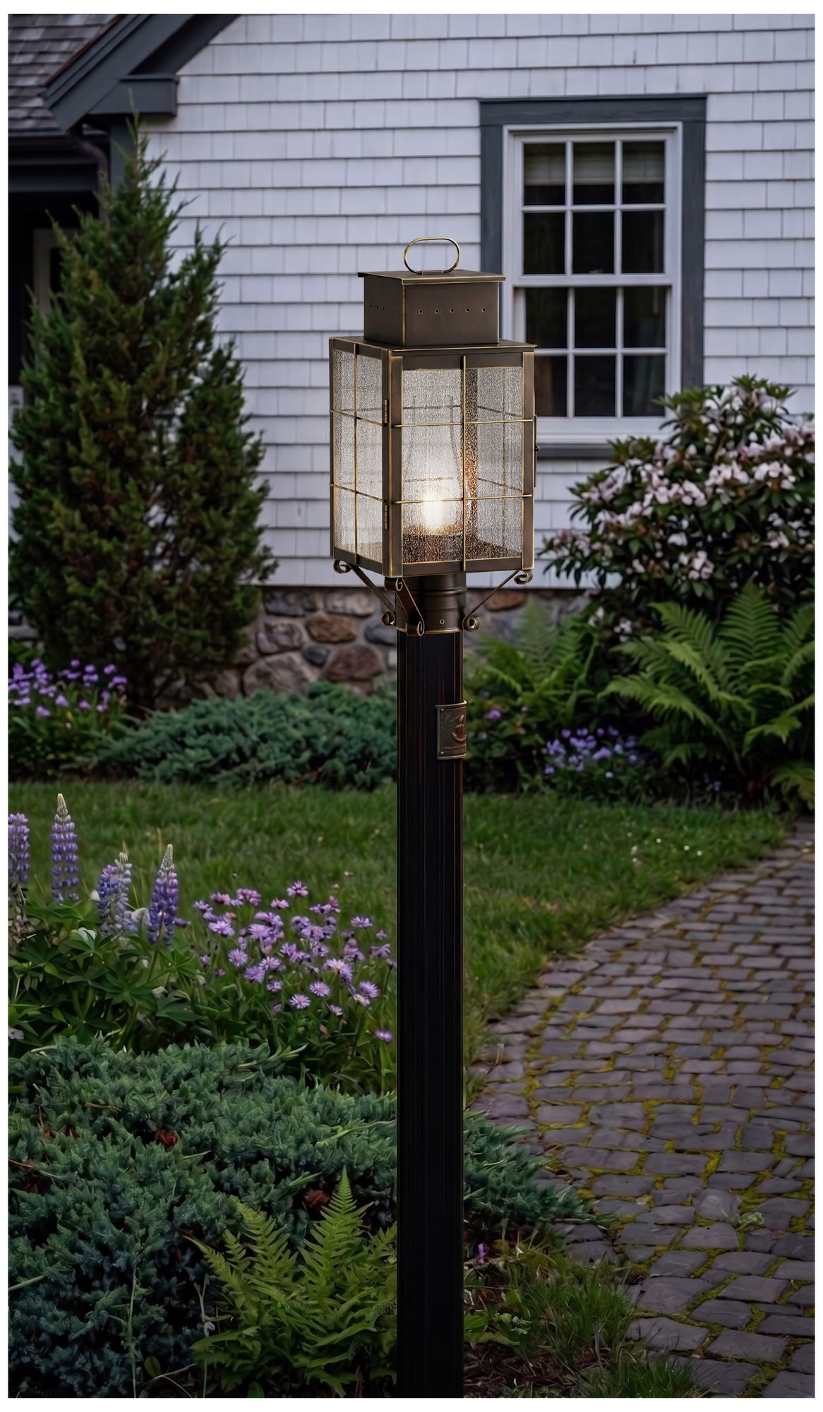 Image 2 Norfield - 1 Light - 18 inch - Bronze - Solid Brass - Post Lantern more views