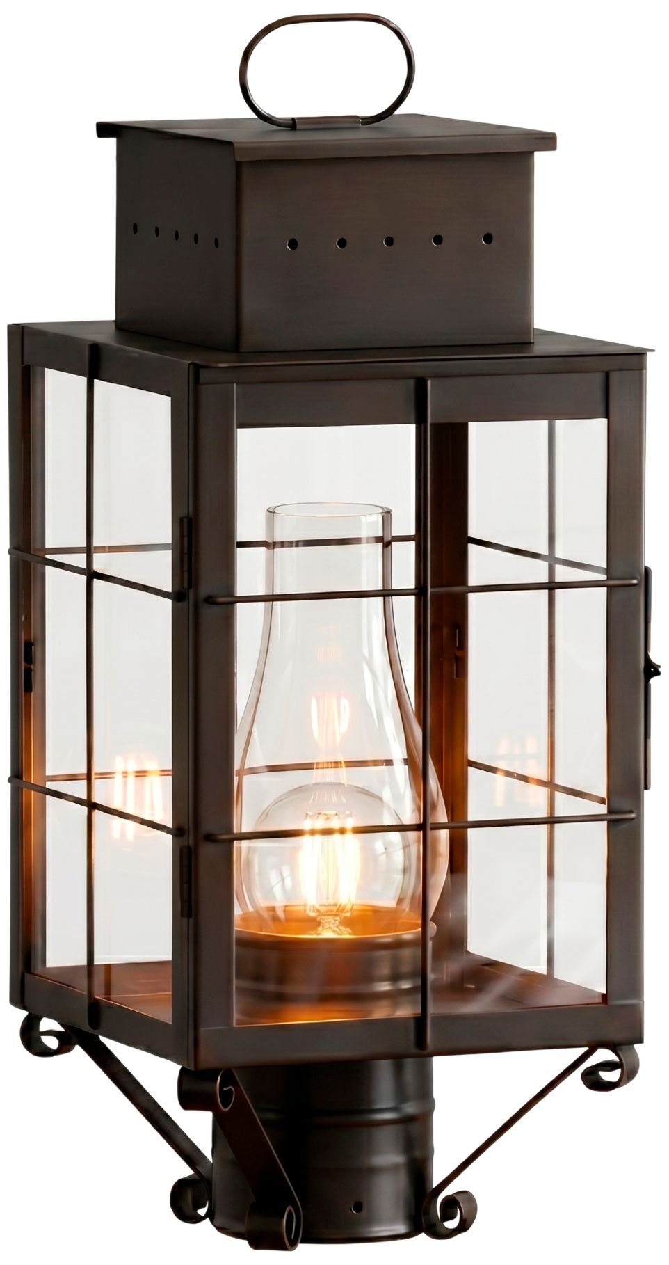 Thumbnail1 of Norfield - 1 Light - 18 inch - Dark Brass - Solid Brass - Post Lantern