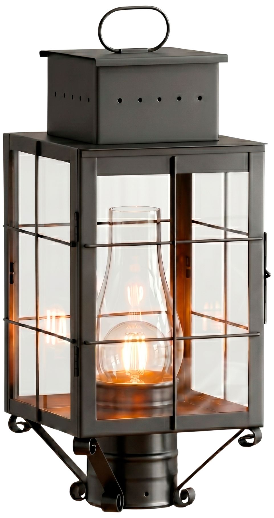 Thumbnail1 of Norfield - 1 Light - 18 inch - Gunmetal - Solid Brass - Post Lantern
