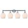 Norfolk 33" 4-Light Polished Chrome Bath Light w/ Matte White Shade