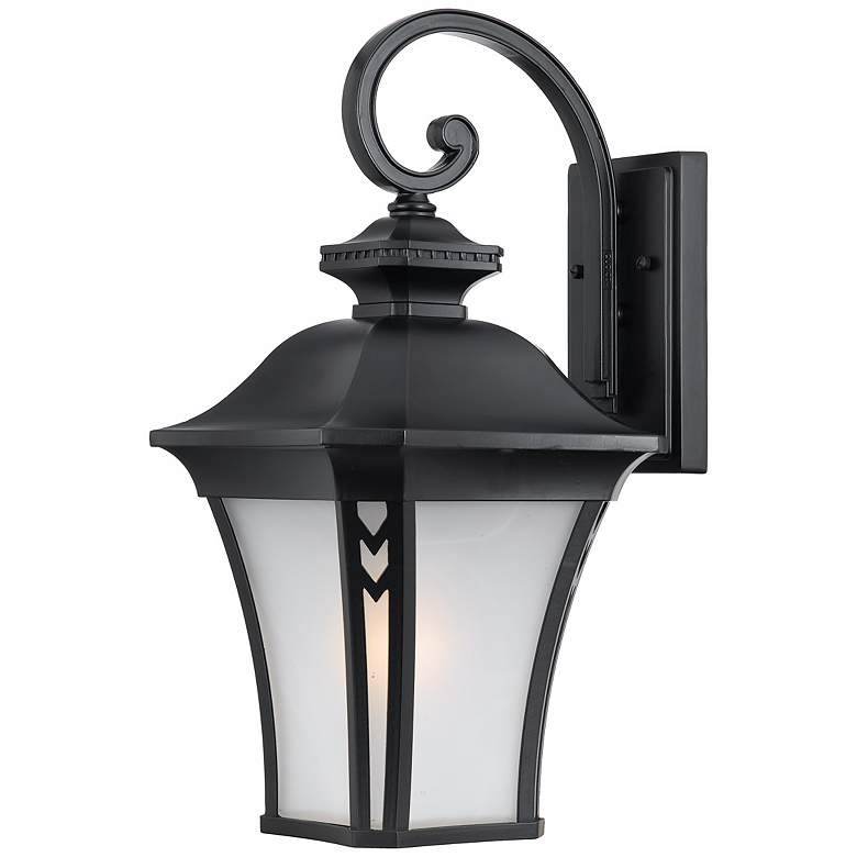 Image 1 Norfolk Collection Black 25" High Outdoor Wall Light