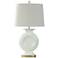 Norford 34" Rippled White & Painted Gold Table Lamp With