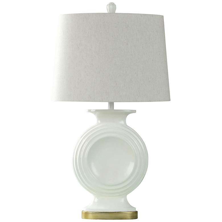 Image 1 Norford 34" Rippled White & Painted Gold Table Lamp With