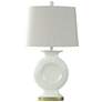 Norford 34" Rippled White &amp; Painted Gold Table Lamp With