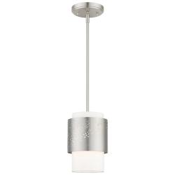 Noria 1 Light Brushed Nickel Pendant