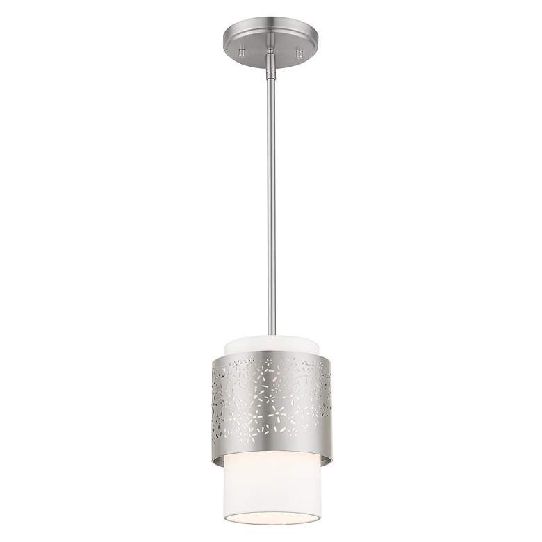 Image 5 Noria 1 Light Brushed Nickel Pendant more views