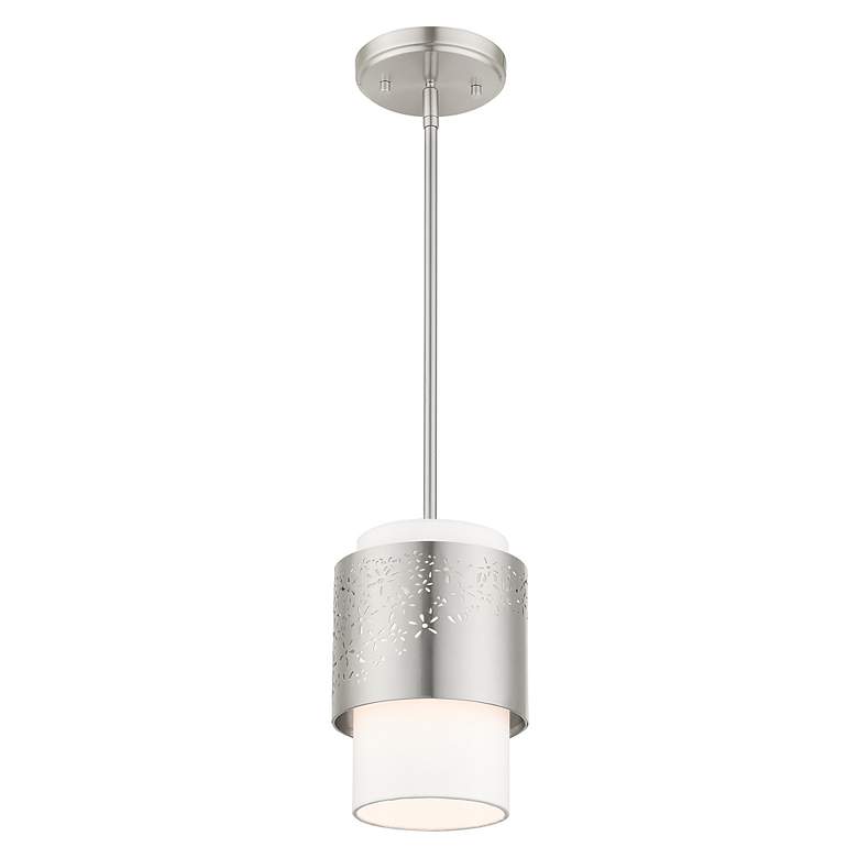 Image 6 Noria 1 Light Brushed Nickel Pendant more views