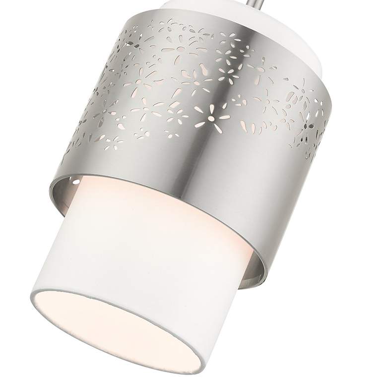 Image 7 Noria 1 Light Brushed Nickel Pendant more views