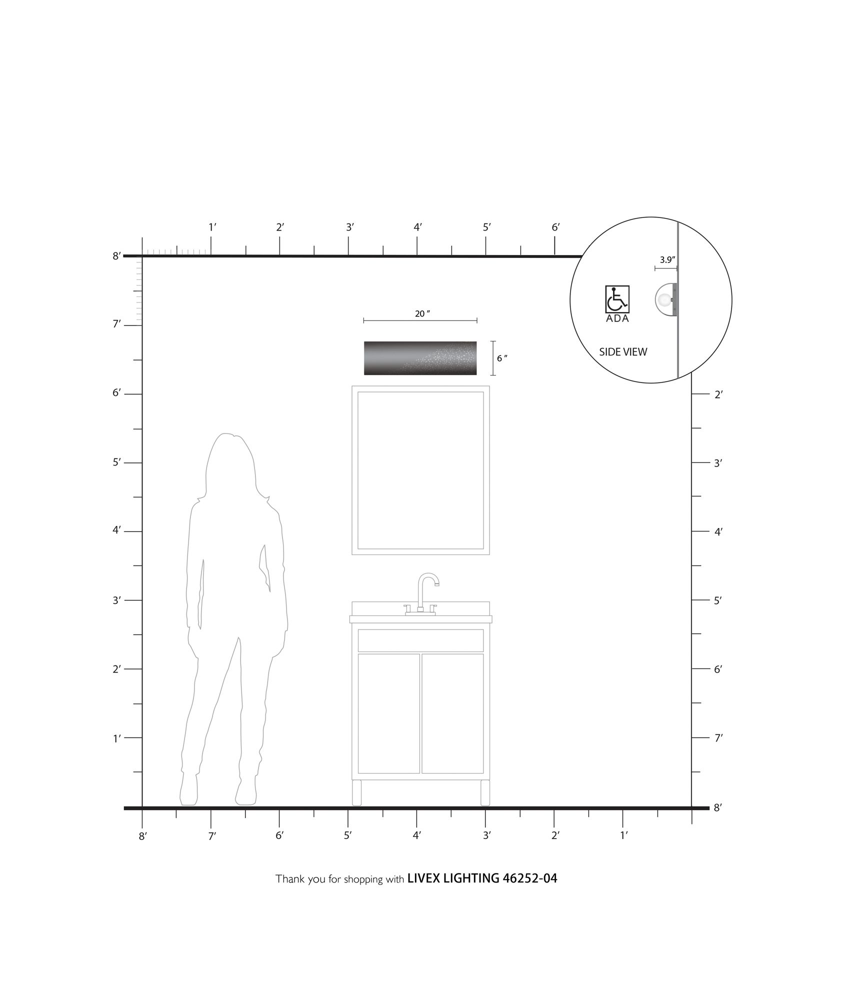 Noria 2 Light Black ADA Sconce