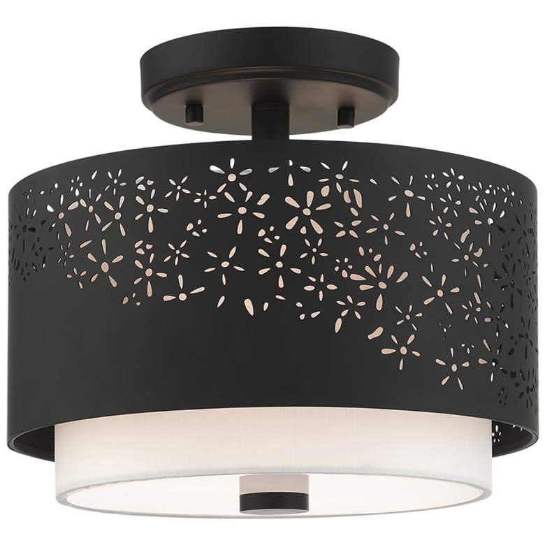 Image 1 Noria 2 Light Black Semi Flush