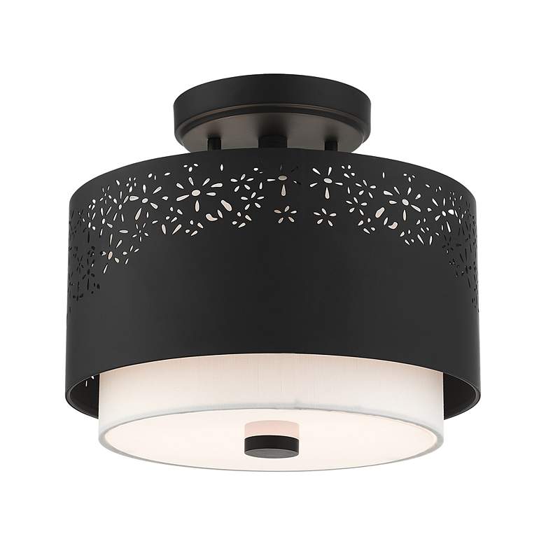 Image 7 Noria 2 Light Black Semi Flush more views