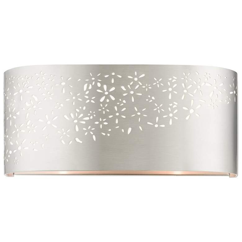 Image 1 Noria 2 Light Brushed Nickel ADA Vanity Sconce