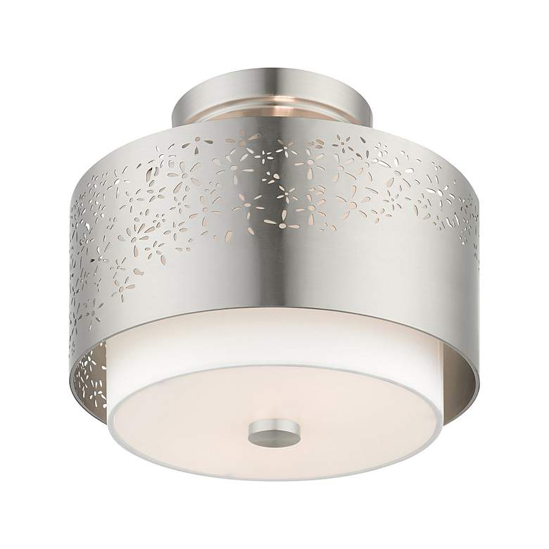 Image 5 Noria 2 Light Brushed Nickel Semi Flush more views