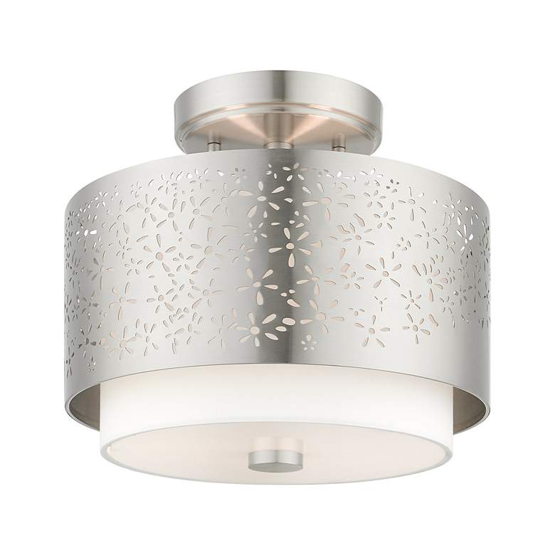 Image 6 Noria 2 Light Brushed Nickel Semi Flush more views