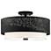 Noria 20" Wide Black Drum Ceiling Light