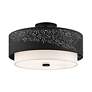 5_Noria 20" Wide Black Drum Ceiling Light more views