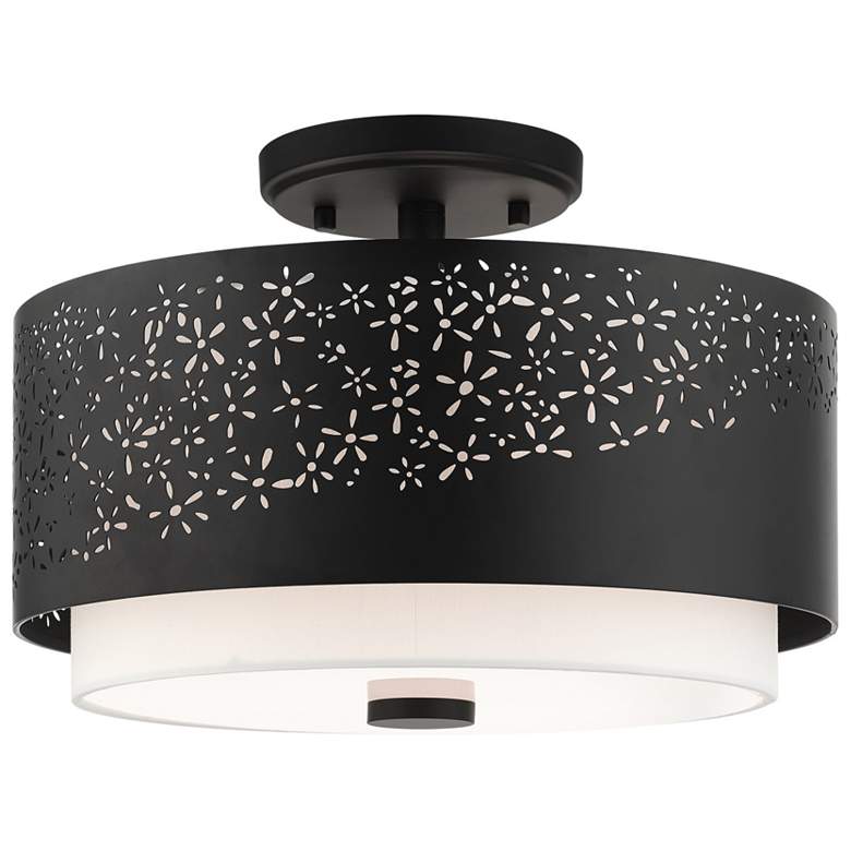 Image 1 Noria 3 Light Black Semi Flush