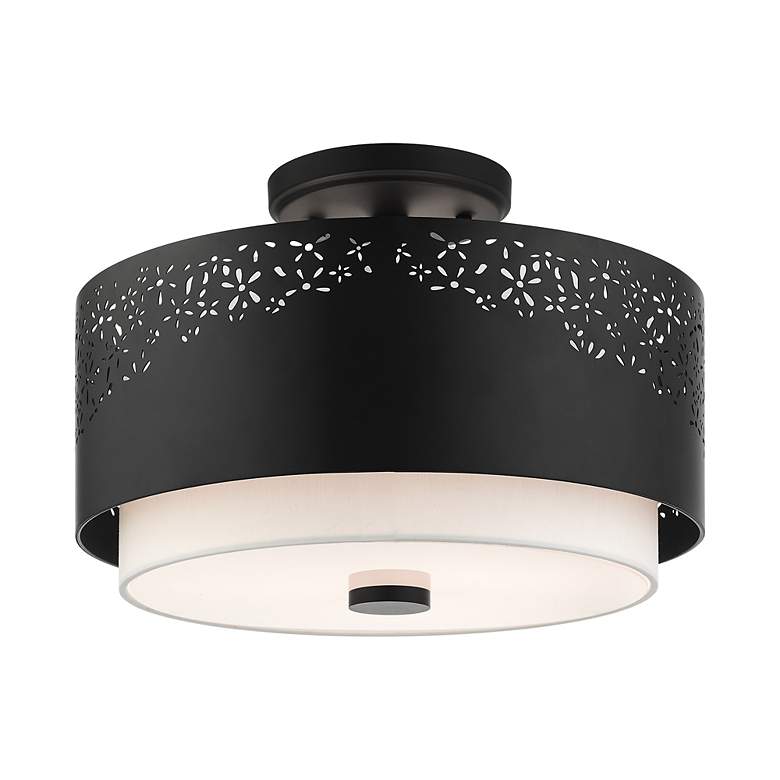 Image 7 Noria 3 Light Black Semi Flush more views