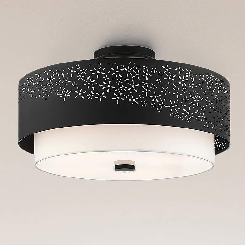 Image 1 Noria 4 Light Black Semi Flush
