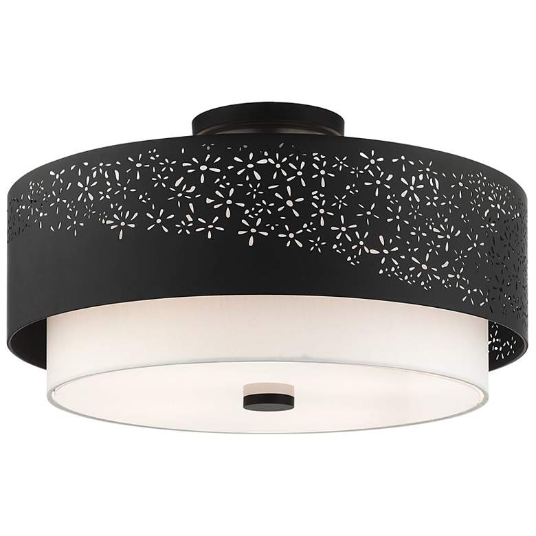Image 5 Noria 4 Light Black Semi Flush more views