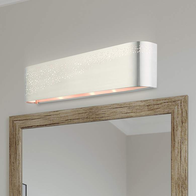 Image 1 Noria 4 Light Brushed Nickel ADA Vanity Sconce