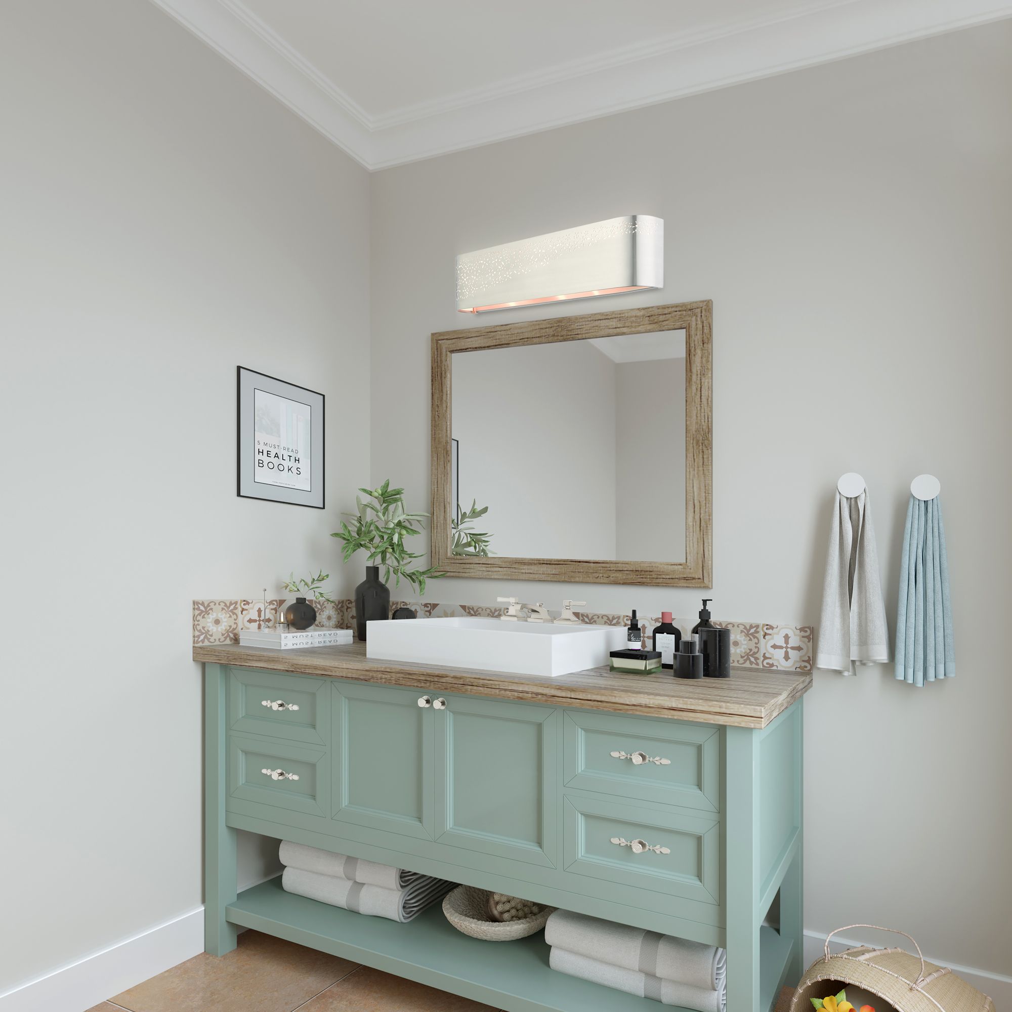 Noria 4 Light Brushed Nickel ADA Vanity Sconce