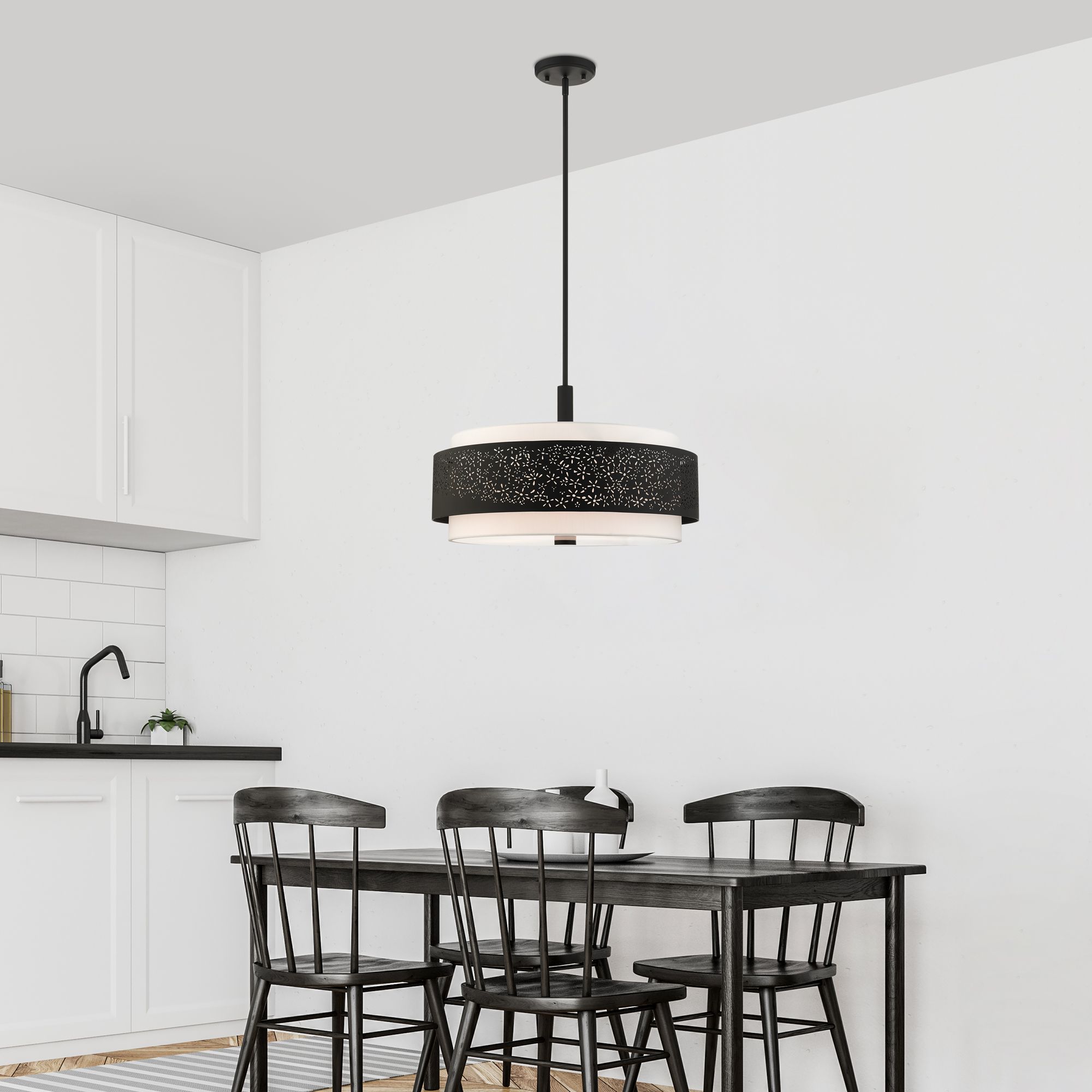 Noria 5 Light Black Chandelier