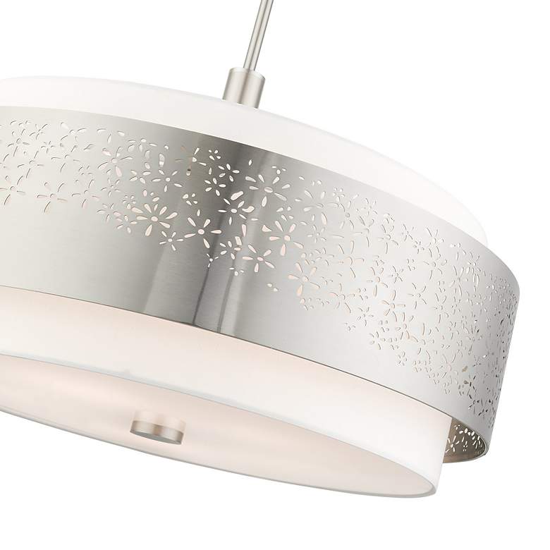 Image 4 Noria 5 Light Brushed Nickel Chandelier more views