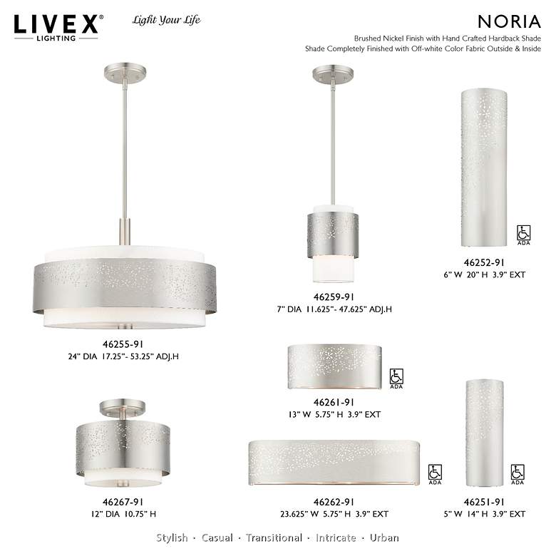 Image 5 Noria 5 Light Brushed Nickel Chandelier more views