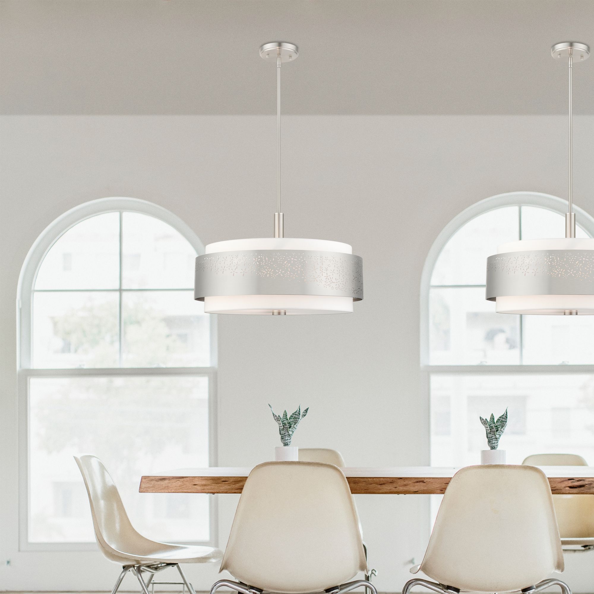 Noria 5 Light Brushed Nickel Chandelier