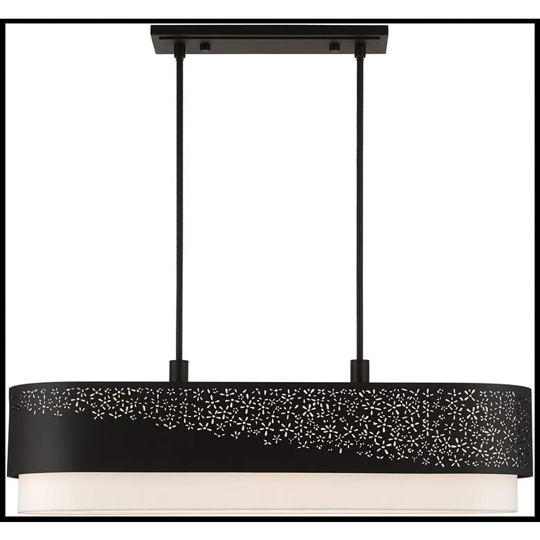 Image 1 Noria 6 Light Black Linear Chandelier