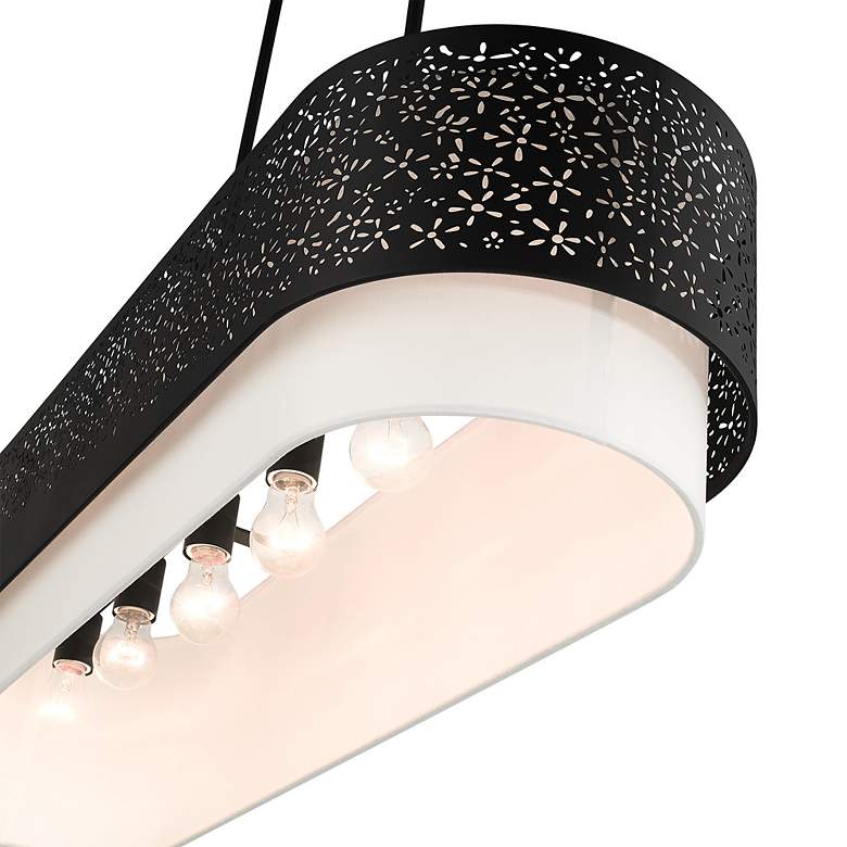 Image 7 Noria 6 Light Black Linear Chandelier more views