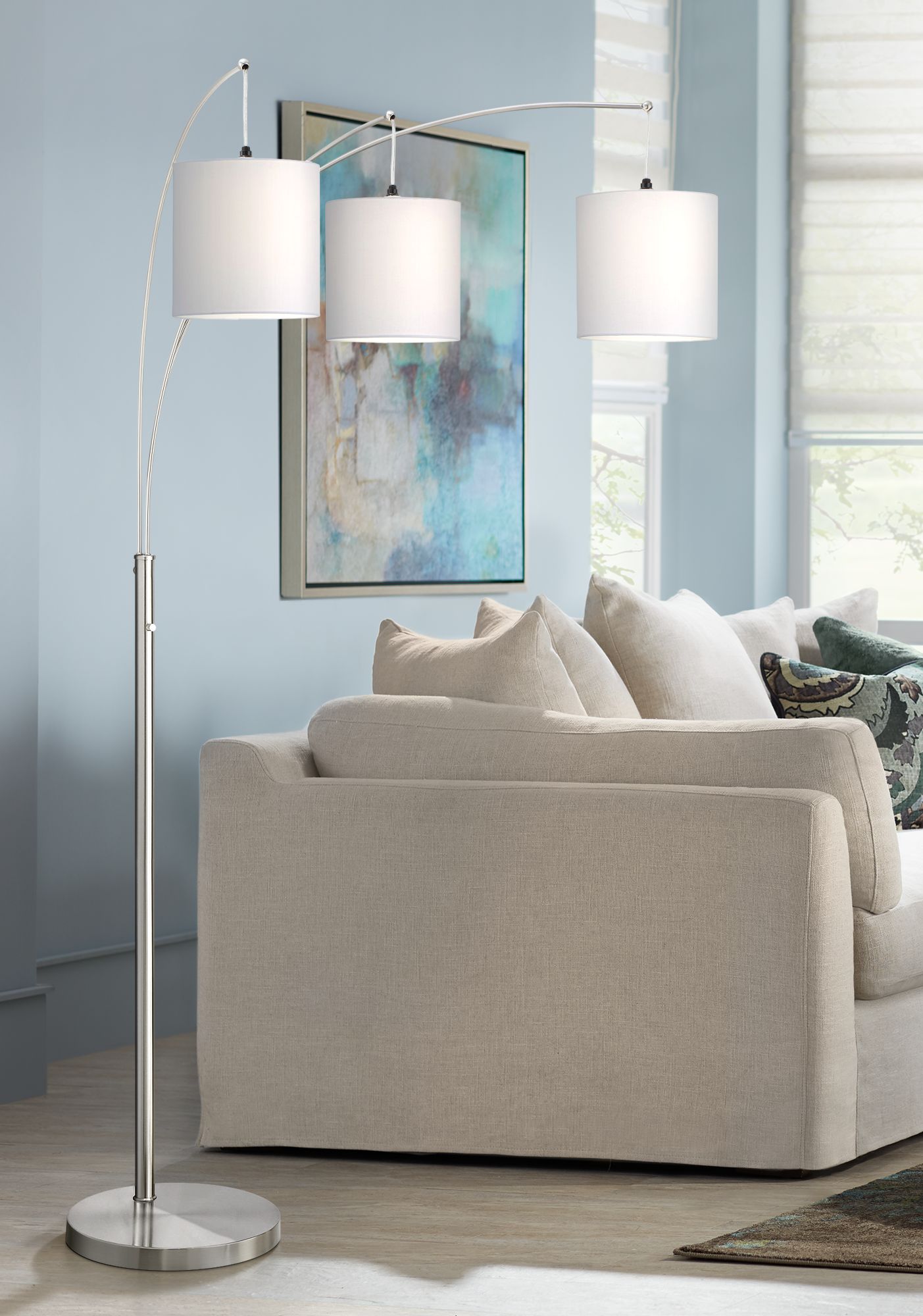 triple shade floor lamp