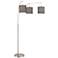 Norlan Brushed Nickel 3-Light Arc Floor Lamp