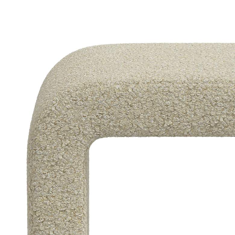 Image 2 Norm 50" Wide Dolly Toast Fabric Modern Bench more views