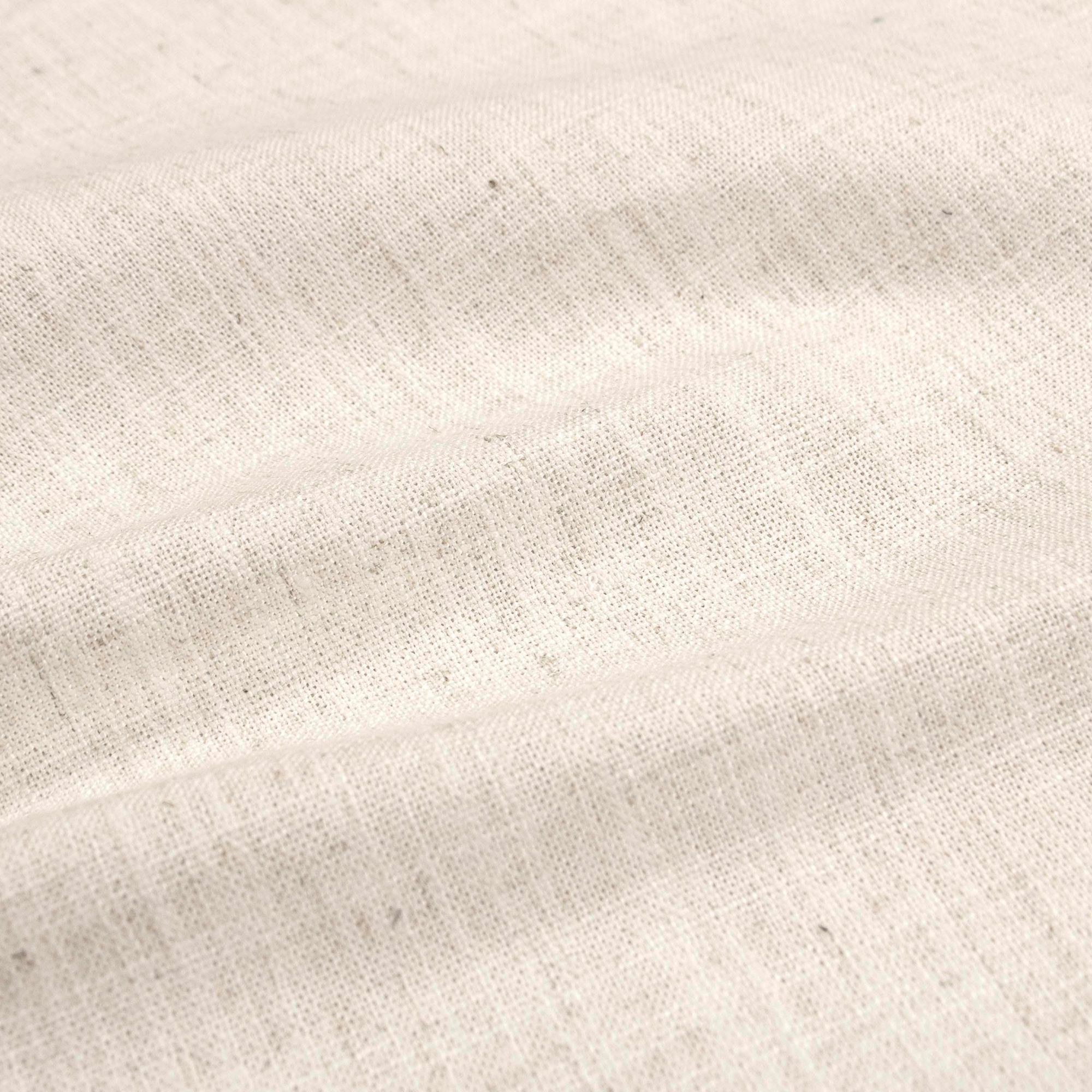Image 3 Norm 50" Wide Linen Talc Fabric Modern Bench - Made to Order more views