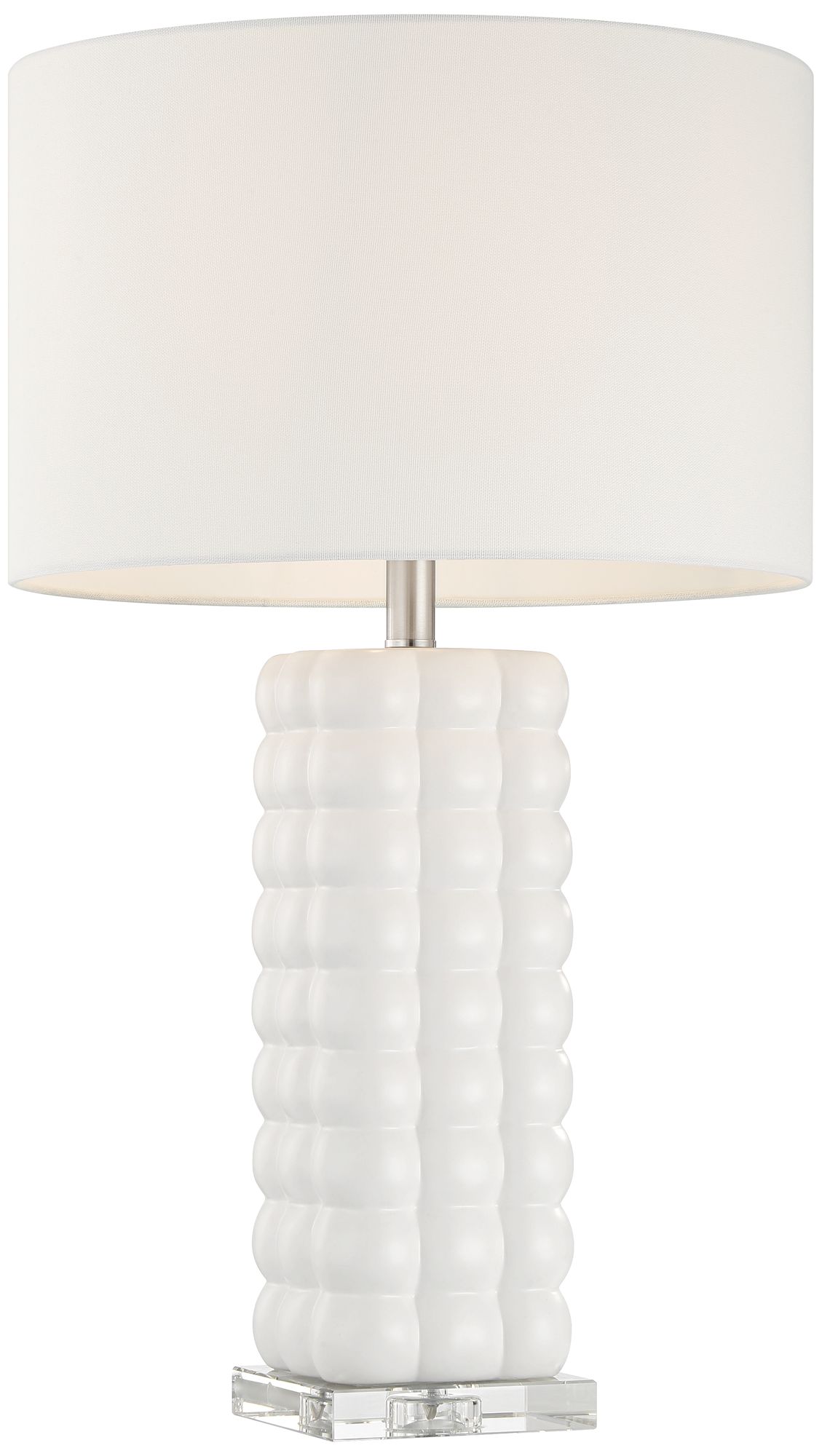 Norma 28" High Textured Bubble White Ceramic Table Lamp Set of 2