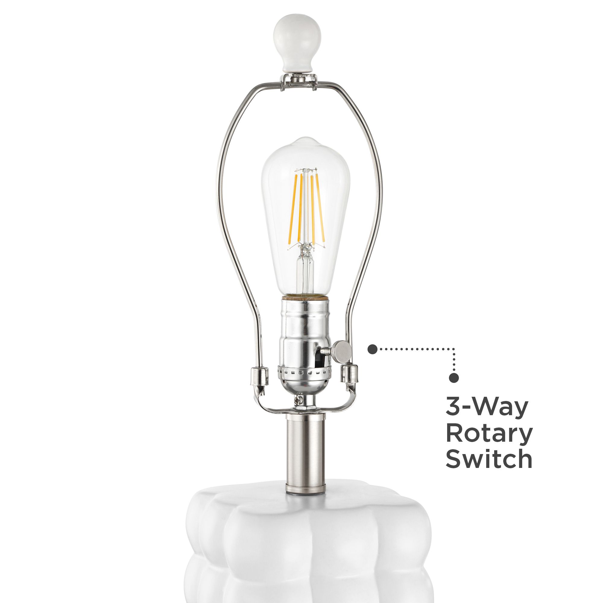 Image 5 Norma 28" High Textured Bubble White Ceramic Table Lamp with Dimmer more views