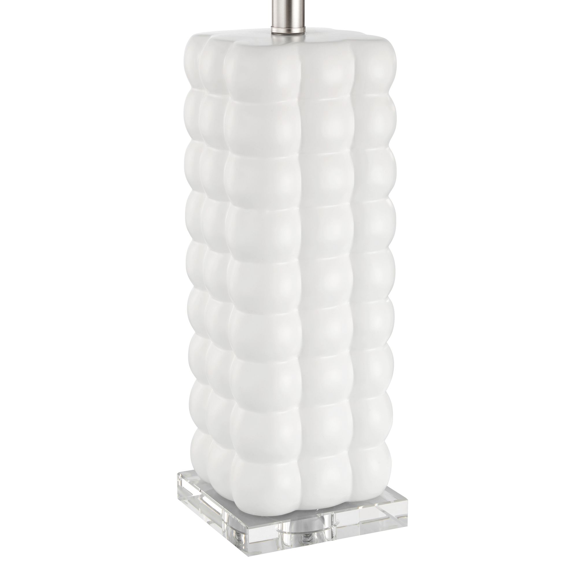 Image 7 Norma 28" High Textured Bubble White Ceramic Table Lamp with Dimmer more views