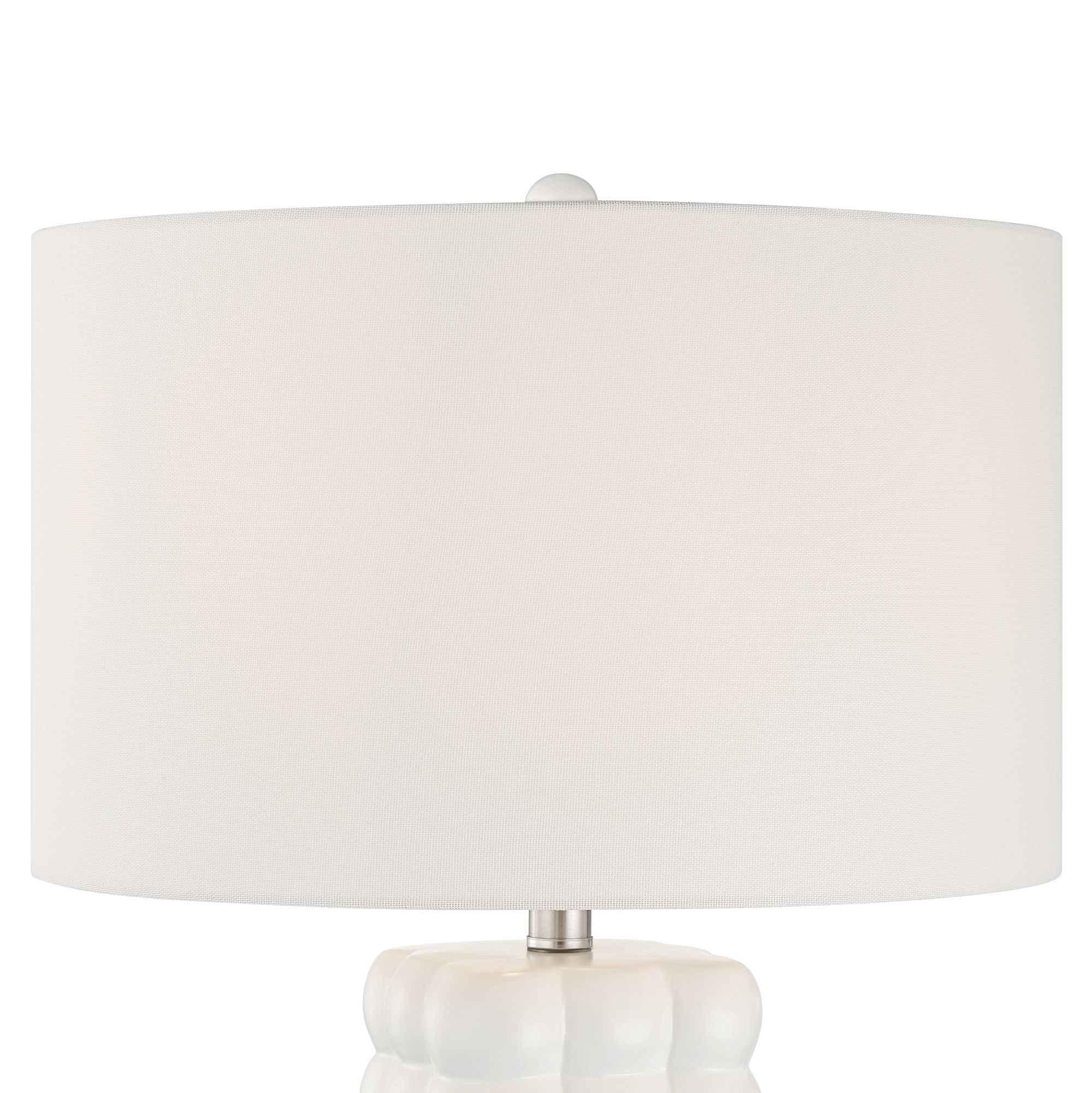 Image 3 Norma 28" High Textured Bubble White Ceramic Table Lamp more views