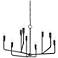 Norman 32" Wide Forged Iron 9-Light Chandelier