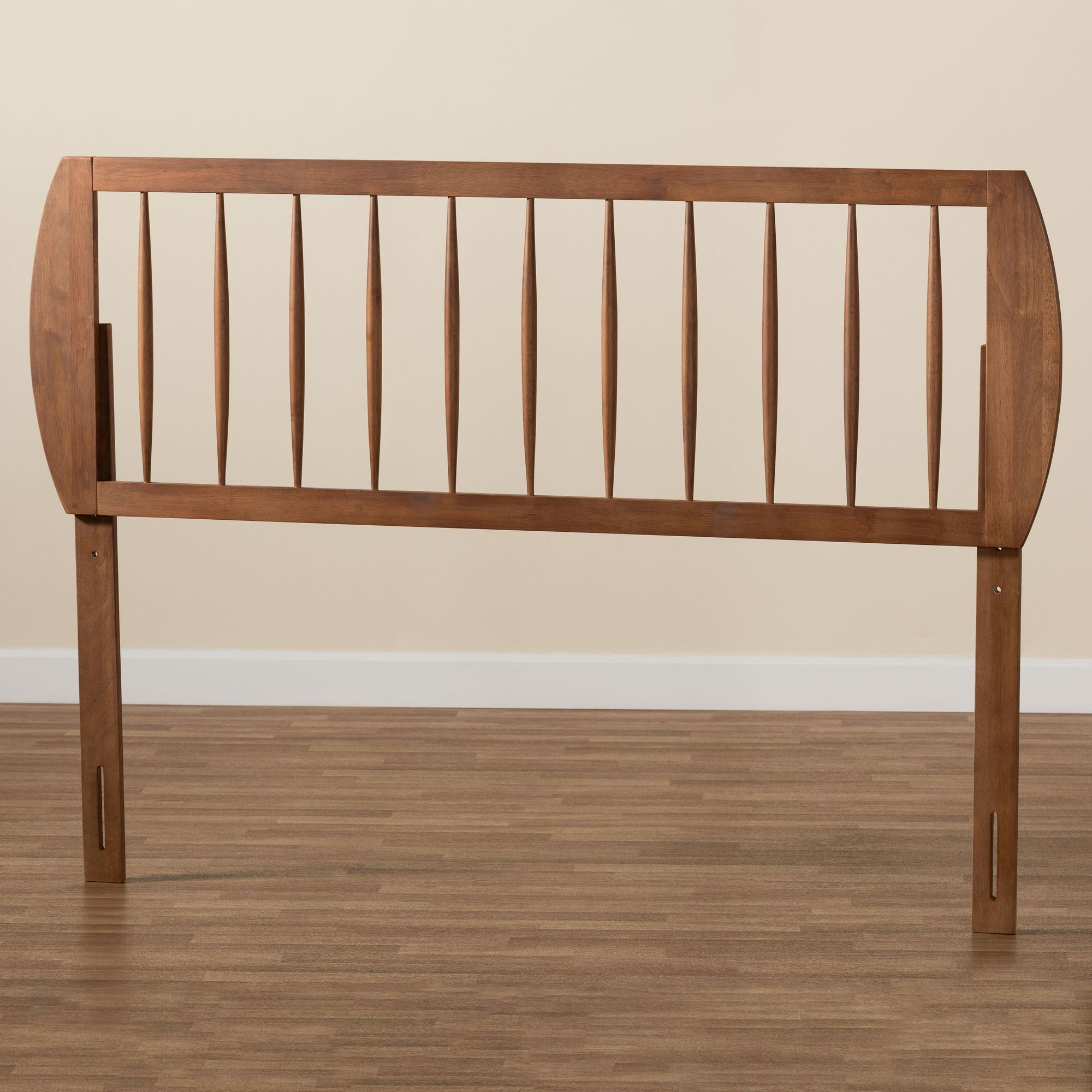Thumbnail1 of Norman Ash Walnut Rubberwood Open Slat Full Headboard