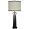 Norman Wyatt Hom Icon 35.25"H Black And Silver Table Lamp w/ Gray Shad
