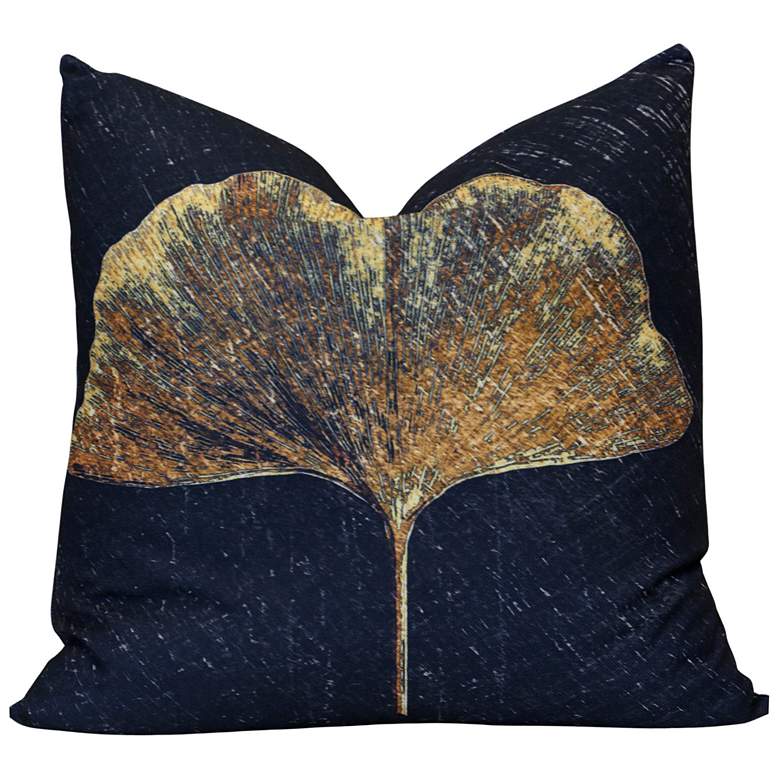 Image 1 Norman Wyatt Home 24" x 24" Gilded Ginkgo Designer Down Filled Pi