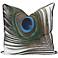 Norman Wyatt Home 24" x 24" Peacock Designer Down Filled Pillow